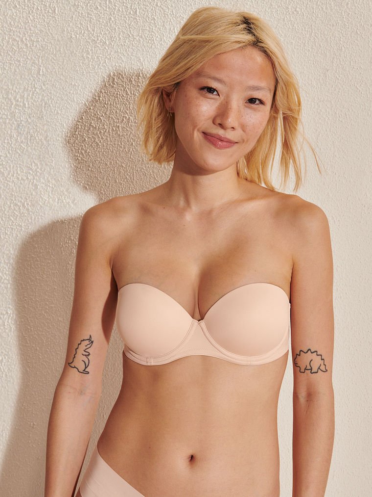 Buy Victoria's Secret PINK Beige Nude Smooth Multiway Strapless Push Up Bra  from Next Luxembourg