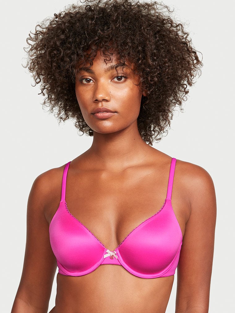 Victorias Secret Perfect Coverage T Shirt Bra, Full Coverage, Lightly  Lined, Adjustable Straps, Bras For Women, Body By Victoria Collection, Pink
