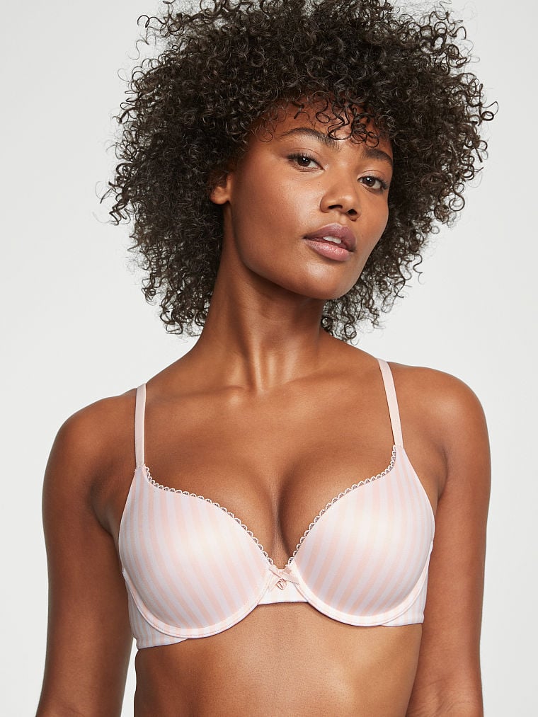 Victorias Secret Perfect Shape Push Up Bra, Full Coverage, Padded, Smooth,  Bras For Women, Body By Victoria Collection, Ganache