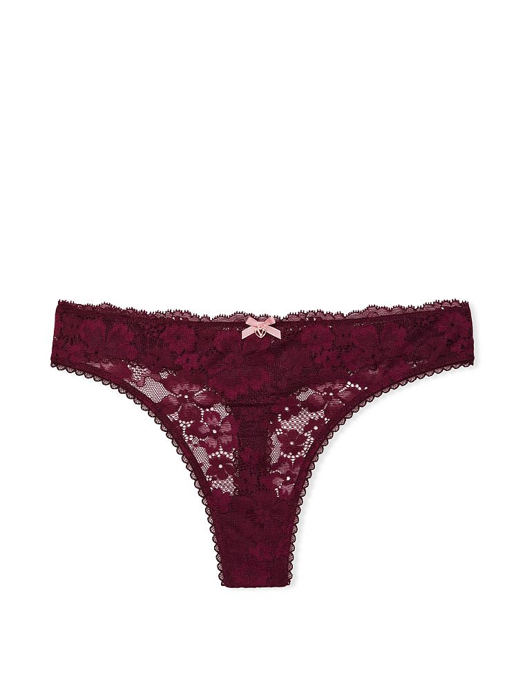 Buy Body By Victoria Lace-Front Mesh Thong Panty online in Dubai