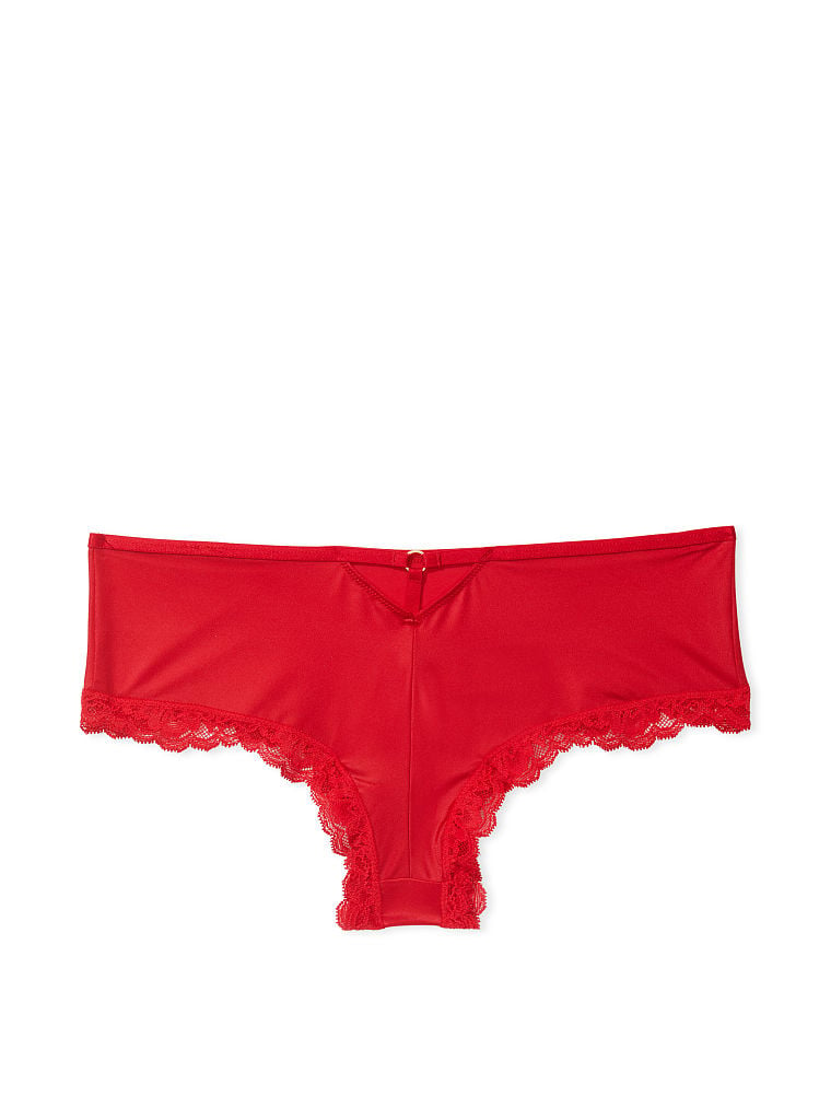Victoria's Secret Very Sexy Lace Trim Cheeky Panty with T-Back Detail,  Women's Underwear, Red (XS) at  Women's Clothing store
