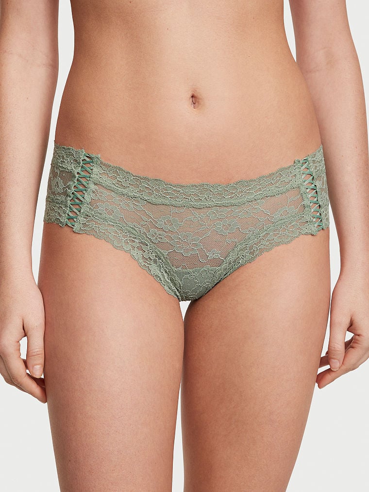 Women's Lace Trim Cotton Bikini Underwear - Auden™ Blue Xxl : Target