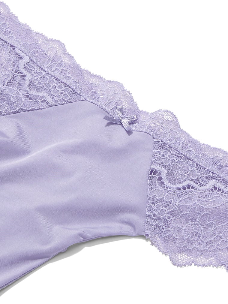Eyelet Lace Thong in Lilac