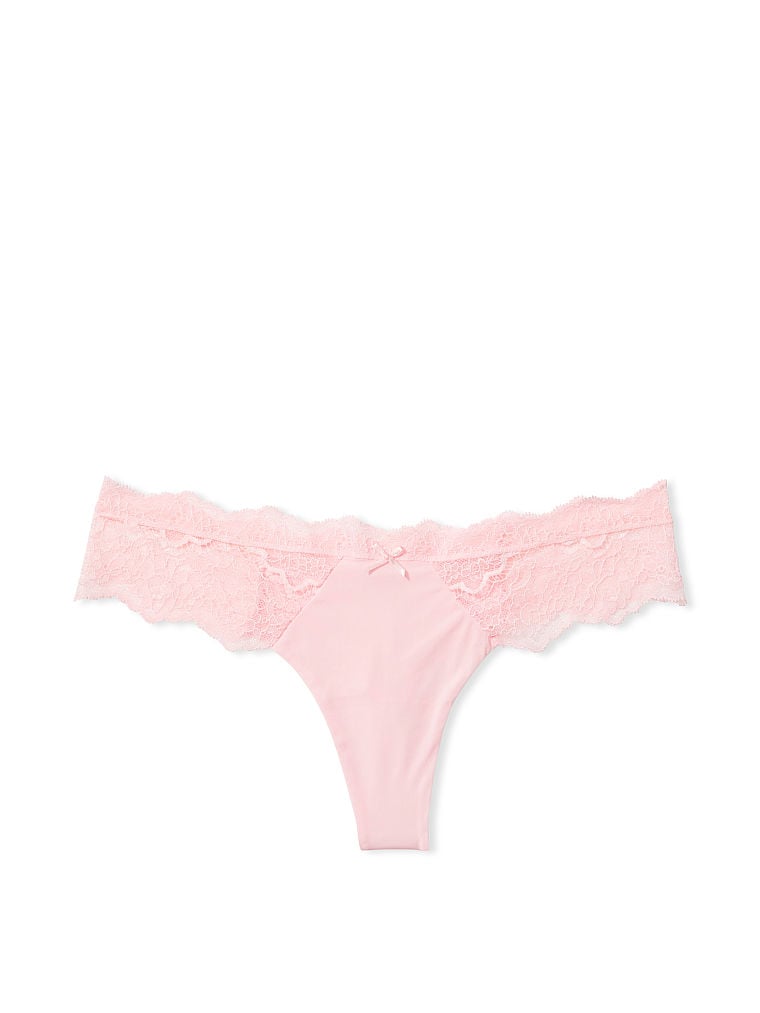 Lace Trim Thong Panty