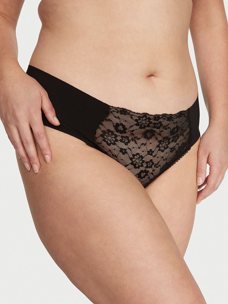 Buy Victoria's Secret 3 Womens Black Bow Cheeky Lace Panties Small