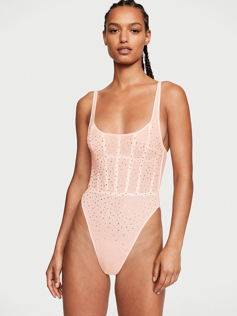 victoria secret wicked unlined teddy balconette bodysuit, Women's Fashion,  Tops, Other Tops on Carousell