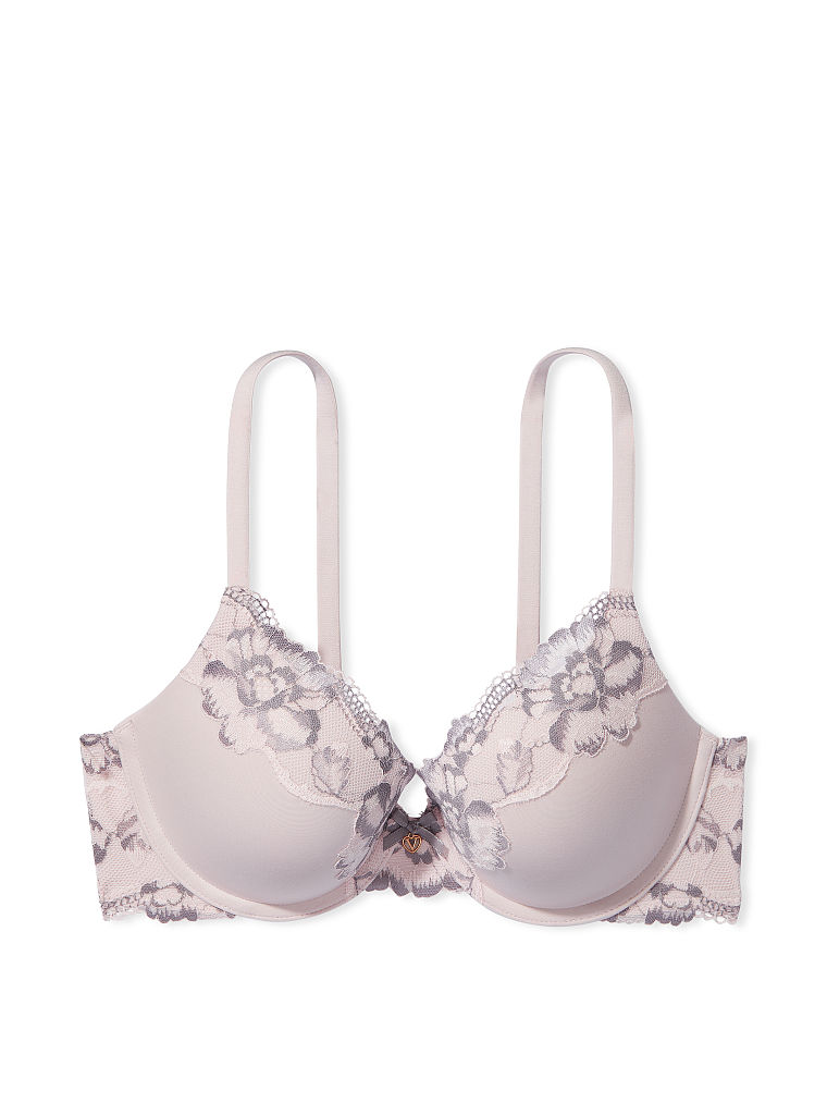 Bra Push-Up Perfect Shape Lace Trim. Gold. Alisee.