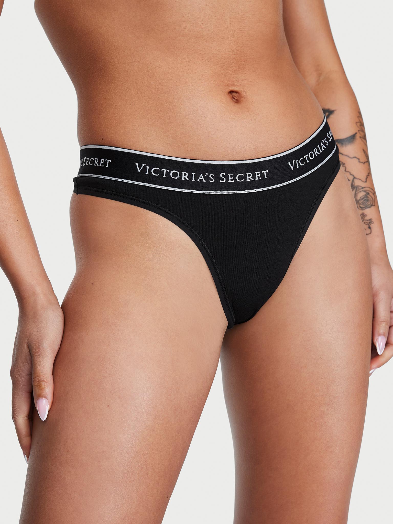 Logo Cotton Thong Panty Pack