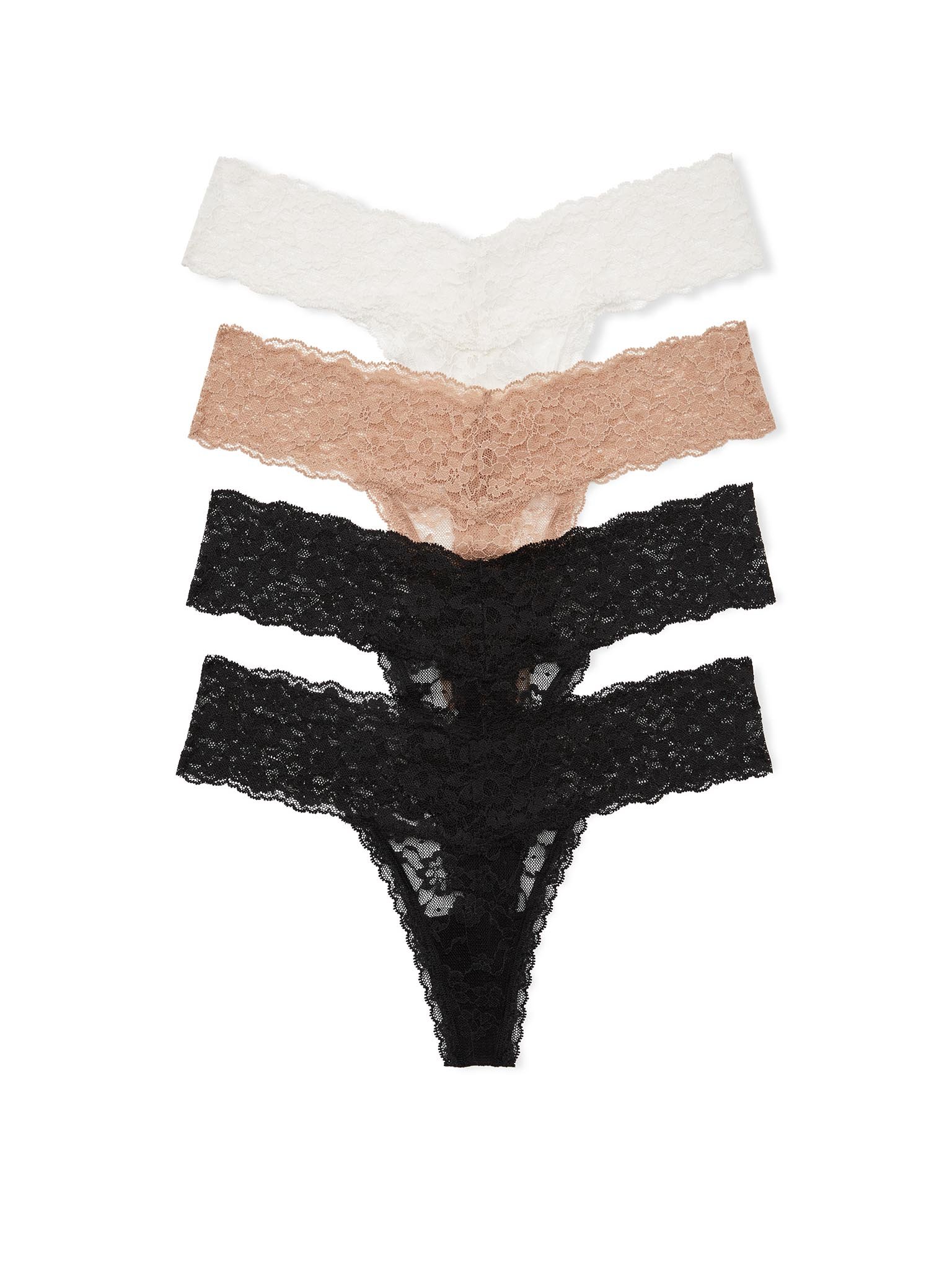 Buy Victoria's Secret Lacie Thong Panty Pack online in Dubai