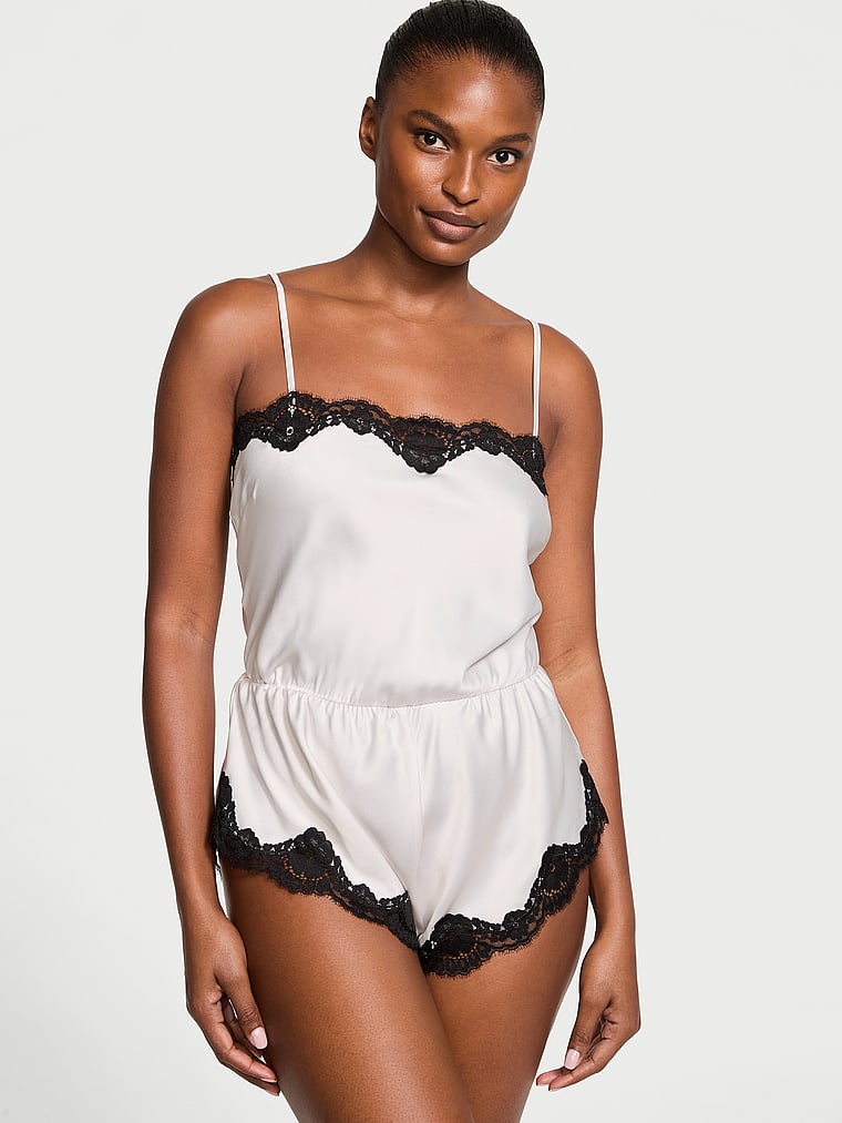 Buy Victorias Secret Satin Lace Trim Romper online in Victoria s Secret United Arab Emirates