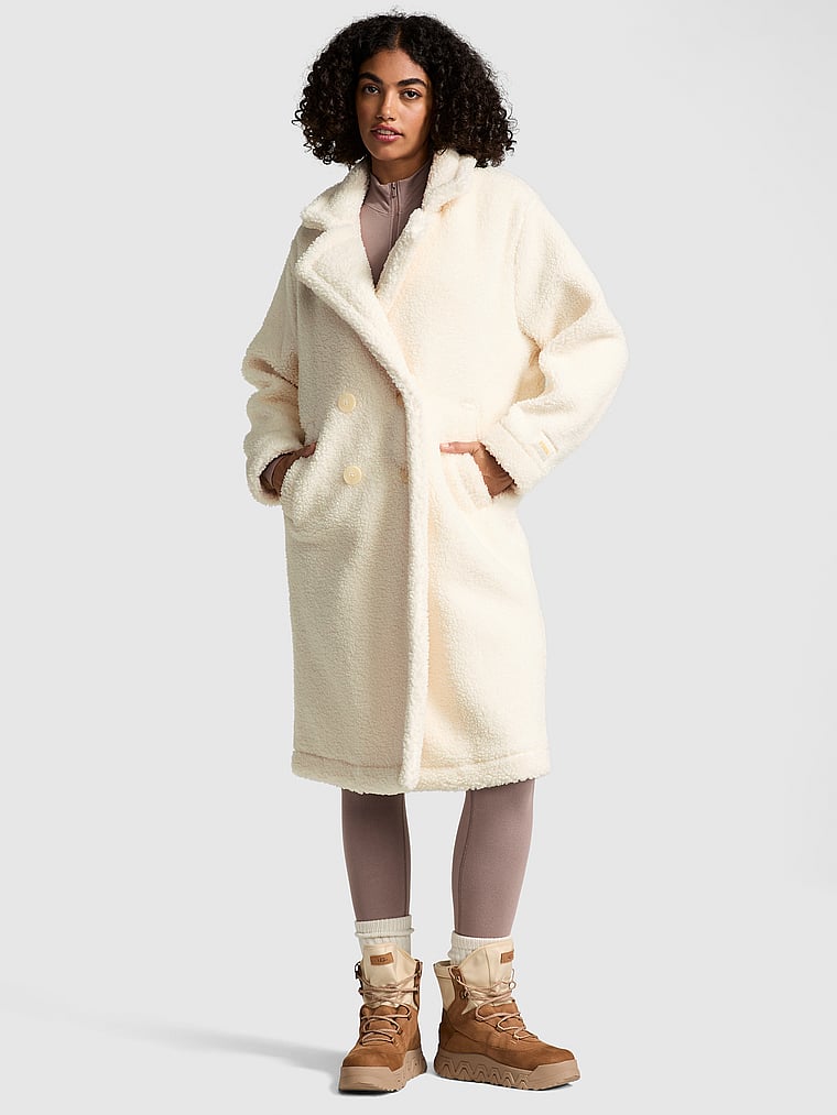 Buy Pink Plush Teddy Long Coat online in Victoria s Secret United Arab Emirates