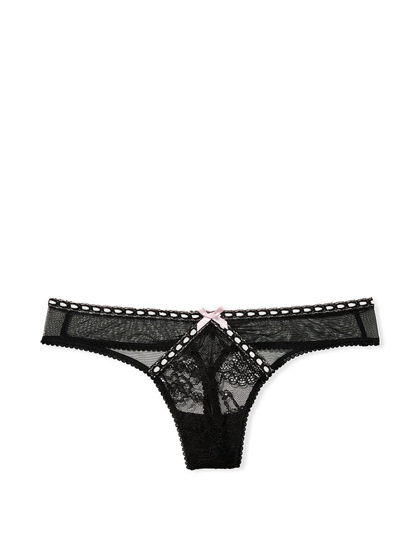 Buy Victoria's Secret Black Twinkle Foil Smooth Thong Knickers from the  Next UK online shop in 2023