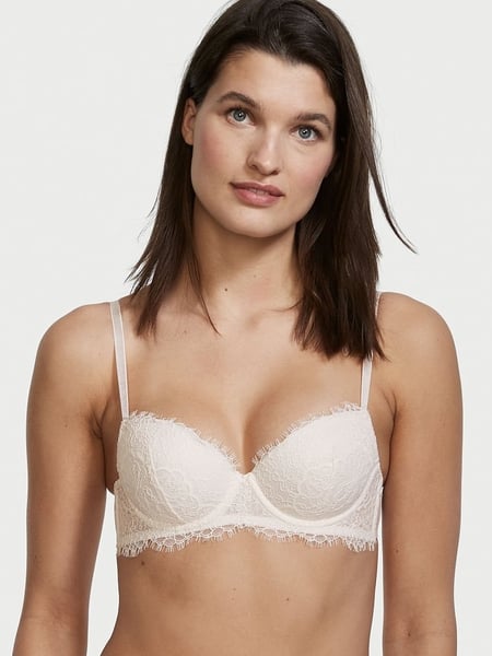 Buy Victoria's Secret Wicked Unlined Lace Shine Strap Balconette Bra from  the Laura Ashley online shop