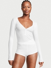 Buy Ribbed Modal Henley Short Set - Order Pajamas Sets online 1120114400 -  Victoria's Secret US