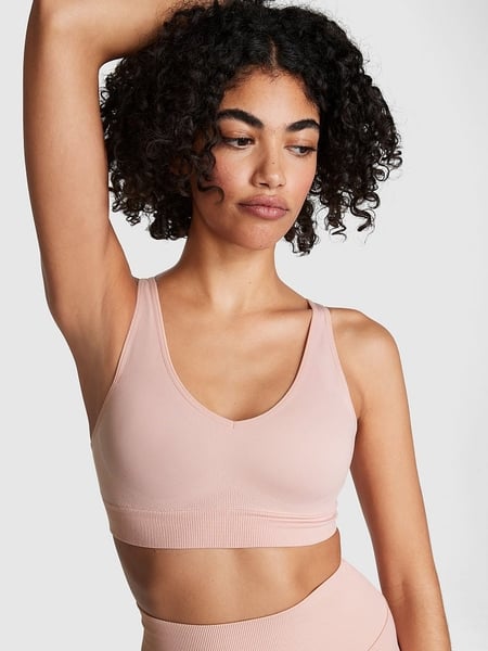 Buy Calvin Klein Performance Pink CK Medium Impact Sports Bra in Stretch  Polyester for Women in UAE