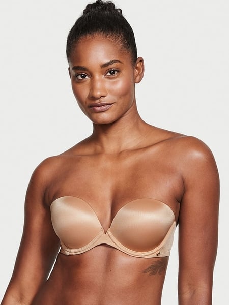 Women Strapless Front Buckle Lift Bra,Girl Push Up Adjustable Breathable Bra  Invisible Wirefree Bra Beige 34/75D price in UAE,  UAE