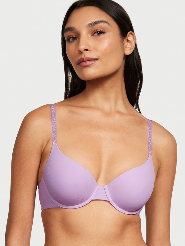 Buy The T-Shirt Lightly Lined Smooth Micro-Rib Demi Bra online in Dubai