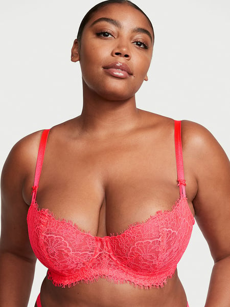 Rosa Floral Red Unlined Balconette, 32DD-36D