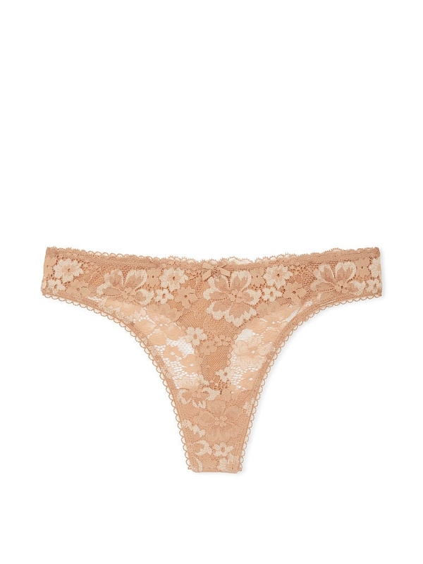 Lace-Front Thong Panty