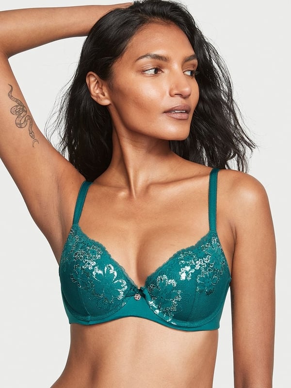 Buy Victoria's Secret Creme de Mint Green Lace Lightly Lined Demi Bra from  Next Luxembourg