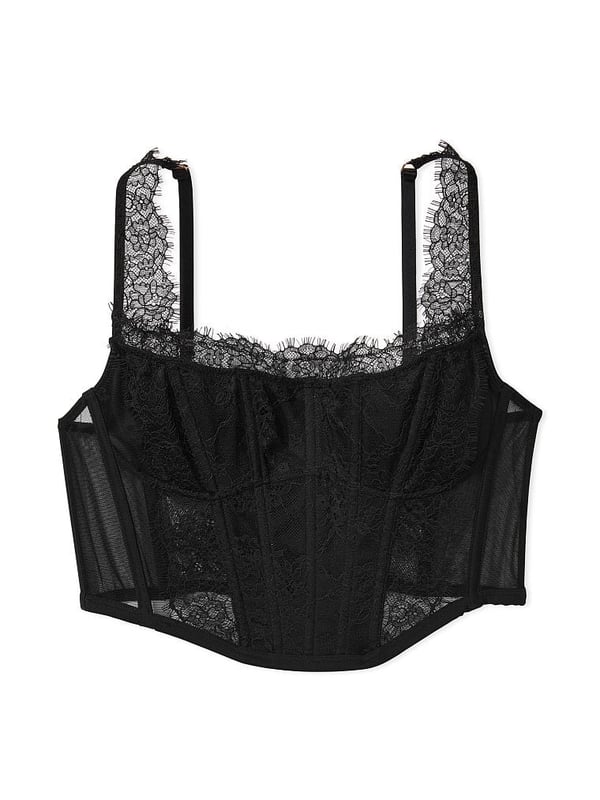 Buy Dream Angels Strapless Dotted Mesh Corset Top online in Dubai