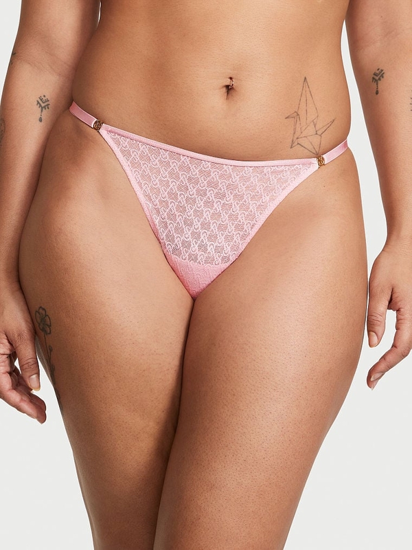 Icon by Victoria s Secret Icon Lace Adjustable Thong Panty