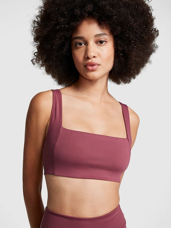 Buy Pink Soft Ultimate Lightly Lined Square-Neck Sports Bra online in Dubai