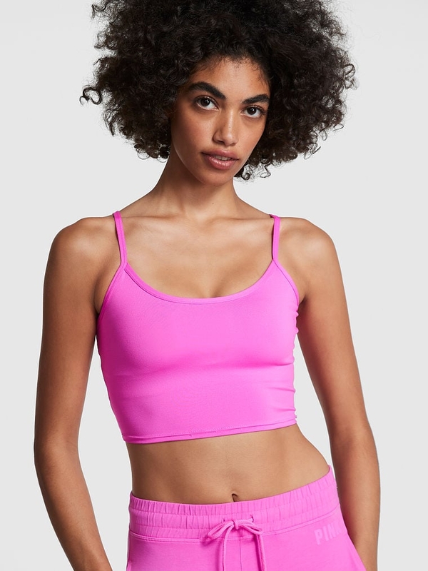 Buy Pink Ultimate Lightly Lined Strappy-Back Sports Bra online in Dubai