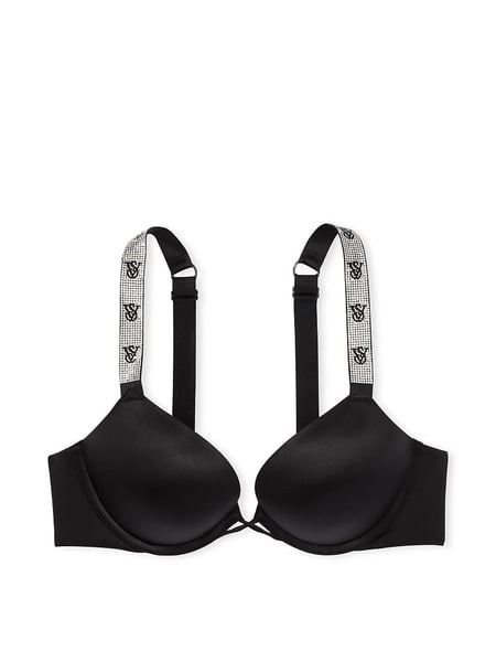 VICTORIA'S SECRET BOMBSHELL ADD-2-CUPS LACE RING STRAP PUSH-UP BRA