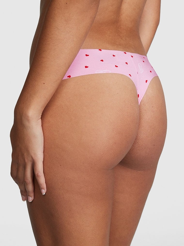 Buy Pink No-Show High-Leg Thong Panty online in Dubai