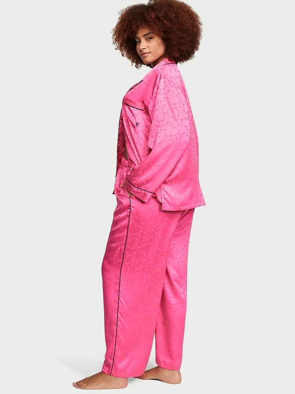 Buy Victoria's Secret Satin Jacquard Long Pajama Set online in Dubai
