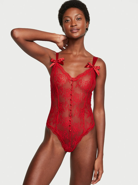 Buy Very Sexy Wicked Unlined Eyelet Lace Teddy online in Dubai