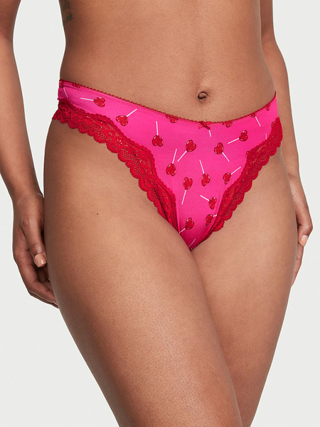 Very Sexy Floral Embroidered Open Crotch Strappy V-string Panty (Pink)  price in UAE,  UAE
