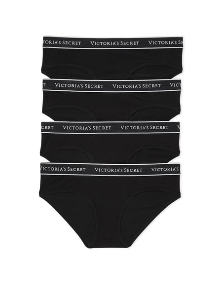  Victorias Secret No Show Cheeky Panty Pack, Raw Cut Edges, Cheeky  Underwear For Women, 4 Pack, Black