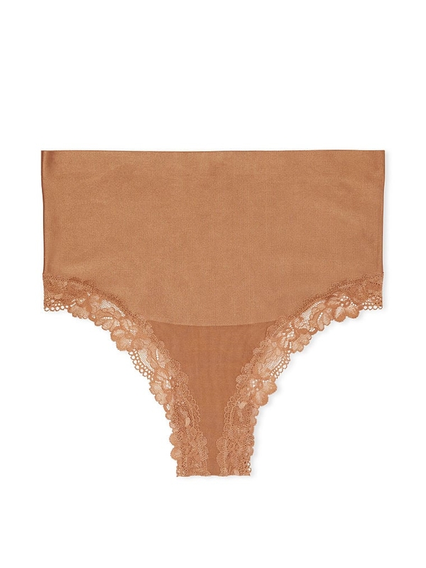 Buy Body By Victoria Smoothing Shimmer Lace-Trim Thong Panty online in  Dubai